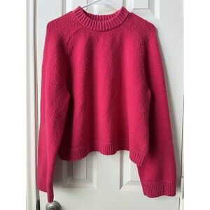 Lululemon Organic Cotton Merino Wool Blend Crewneck Sweater Pink Soft Cozy Sz M